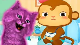 ОБЕЗЬЯНКА и КОТ идут в МАГАЗИН ИГРА для ДЕТЕЙ говорящий КОТЕНОК АБИ играет ДЕТСКИЙ ЛЕТСПЛЕЙ #34