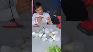 Amazing Jugaad idea from LED Bulb 🔥 #dcmotor #hackerjp #shorts