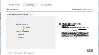 How to remove Black&White noise using reaConverter