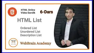 #6 HTML List (HTML Uzbek) | Ordered, Unordered, Description Lists