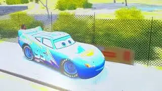 GRAND THEFT AUTO IV EFLC RAYO LIGHTNING MCQUEEN DINOCO CRASH TESTING HD