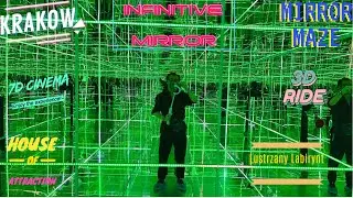[4k] Mirror Maze Inifinity Mirror 3D ride Lustrzany Labirynt 7D Cinema house of attractions Krakow