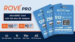 ROVE PRO microSD Card with Full-size SD Adapter