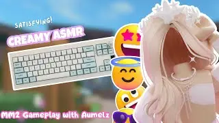 *CREAMY* Keyboard ASMR with the SNOWSTORM SET in MM2! ❄️
