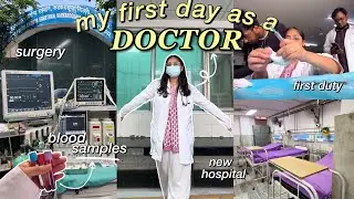 I FINALLY BECAME A DOCTOR😳👩🏻‍⚕️: mbbs internship begins, surgery, my first blood sample💉🩸
