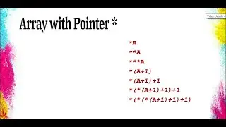 Array with Pointer *