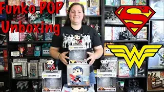 Superman and Wonder Woman Funko POP (DC Collection by Jim Lee) POP Tee/ Funko POP Unboxing