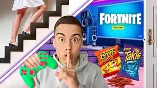 I BUILT A SECRET GAMER ROOM behind MY SISTER'S SIDE
