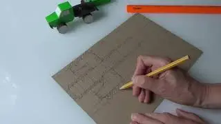 Как сделать грузовик из картона - чертеж развертки кабины 