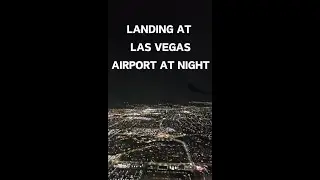 Landing at Las Vegas Airport at night #lasvegas