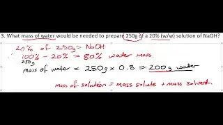 Calculating mass of solvent in %w/w problem