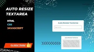 html css js project | Auto Resize textarea | build javascript project | Best Javascript Projects