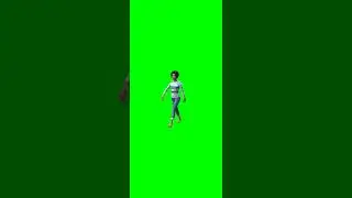 3d animation video green screen | girl walking green screen video 