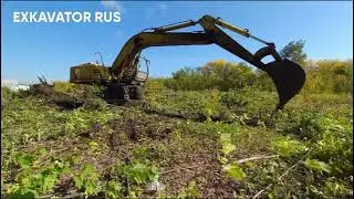 КОРЧЕВАНИЕ ПНЕЙ ЭКСКАВАТОРОМ ЕК 18 ТВЭКС