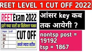 reet level 1 cut off analysis 2023 /