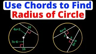 Find the Radius of a Circle Using Chords | Geometry | Eat Pi