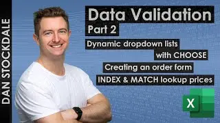 Excel DYNAMIC Drop-downs in an Order Form. Cool Data Validation technique!