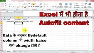 Autofit Concept in Excel || Most Useful Trick