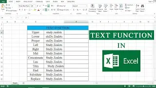 Text Function in Excel