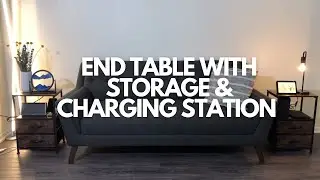 End Table with Storage and Charging Station