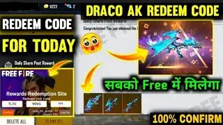 AK DRACO REDEEM CODE FREE FIRE 15 AUGUST | Redeem Code Free Fire Today | Redeem Code Free Fire Today