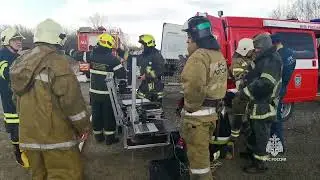 Пожар в промзоне Дзержинска 19.04.2023. Видео ГУ МЧС по Нижегородской области