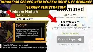 Free fire advance server registration & new redeem code 🔥 ff advance server activation code 🎯