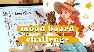 SCHOOL OF GAMES MOOD BOARD CHALLENGE ✷ (character design process in procreate) ✷