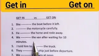 English Grammar: GET IN or GET ON? 🤔 Learn The Difference and Boost Your English 🔥Light Quiz!
