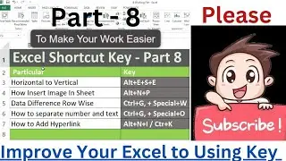 5 Excel Shortcut Kay and Improve your Excel Part-8