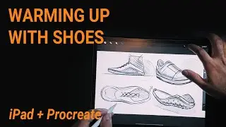 Warm up shoe sketching on iPadpro with Procreate