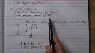 SRTF algorithm - an example