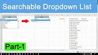 Searchable drop-down list in excel Pt-1