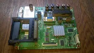 The LCD TV automatically switches to standby mode.