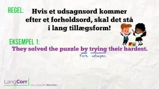 Verbernes form: Lang tillægsform efter forholdsord