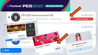 Pes 2020 || FREE ICONIC AGENT*2 JUVENTUS || LEGEND BOX DRAW WITH GP || PES 2021 Announcement Gift 😍😍
