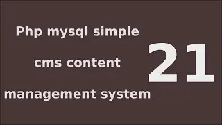 php mysql simple cms content management system tutorial - 21 Implement Change User Password