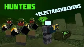 Solo Hunters and Electroshockers +Support - Roblox Tower Defense Simulator