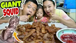 GIANT SQUID KALAMARES MUKBANG || MUKBANG PHILIPPINES | PUSIT BAGULAN