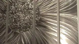 Abstract Metal art Modern 3D Sculpture Moving wall Decor contemporary light reflect hand made Lubo