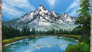 Landscape inspired by Bob Ross
