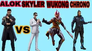 ALOK VS CHRONO , SKYLER AND WUKONG |DON'T SHOW EMOTE TO ALOK 