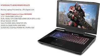 Sager NP9873 / Clevo P870DM3 - Game Benchmark Results