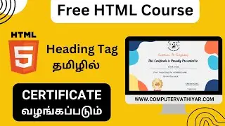 HTML Heading Tag In Tamil | Free Complete HTML Course With Certificate | Computer Vathiyar