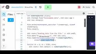 Advanced Programming Concepts using C++ - Reading and Writing from Binary Files Part 3