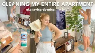 CLEANING MY ENTIRE APARTMENT 🫧 deep cleaning & organizing, cleaning motivation | Charlotte Pratt