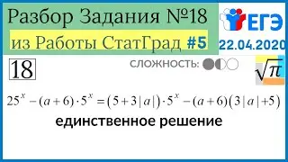 Разбор Задачи №18 из работы Статград от 22 апреля 2020