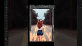 Text Behind Object Photoshop