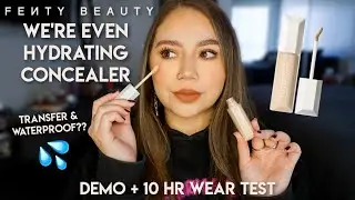 NEW FENTY BEAUTY WE'RE EVEN HYDRATING CONCEALER 💦 DEMO +WEAR  TEST | Makeupbytreenz