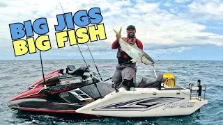 BIG Jigs -  BIG fish! Catching KINGFISH from a Jetski